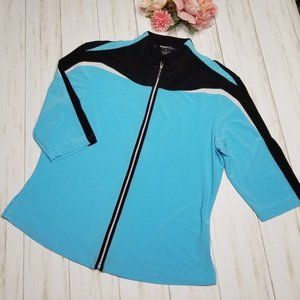 DKNY Golf zip-up 3/4 sleeve activewear jacket sz S